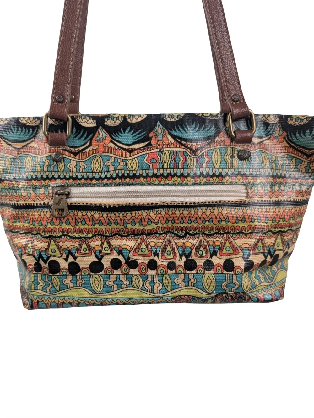 Sakroots Artist Circle Tote Colorful Boho Print Shoulder Bag